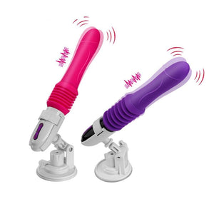 Telescopic Thrusting Dildo Vibrator Pumping Gun Bdsm Unisex