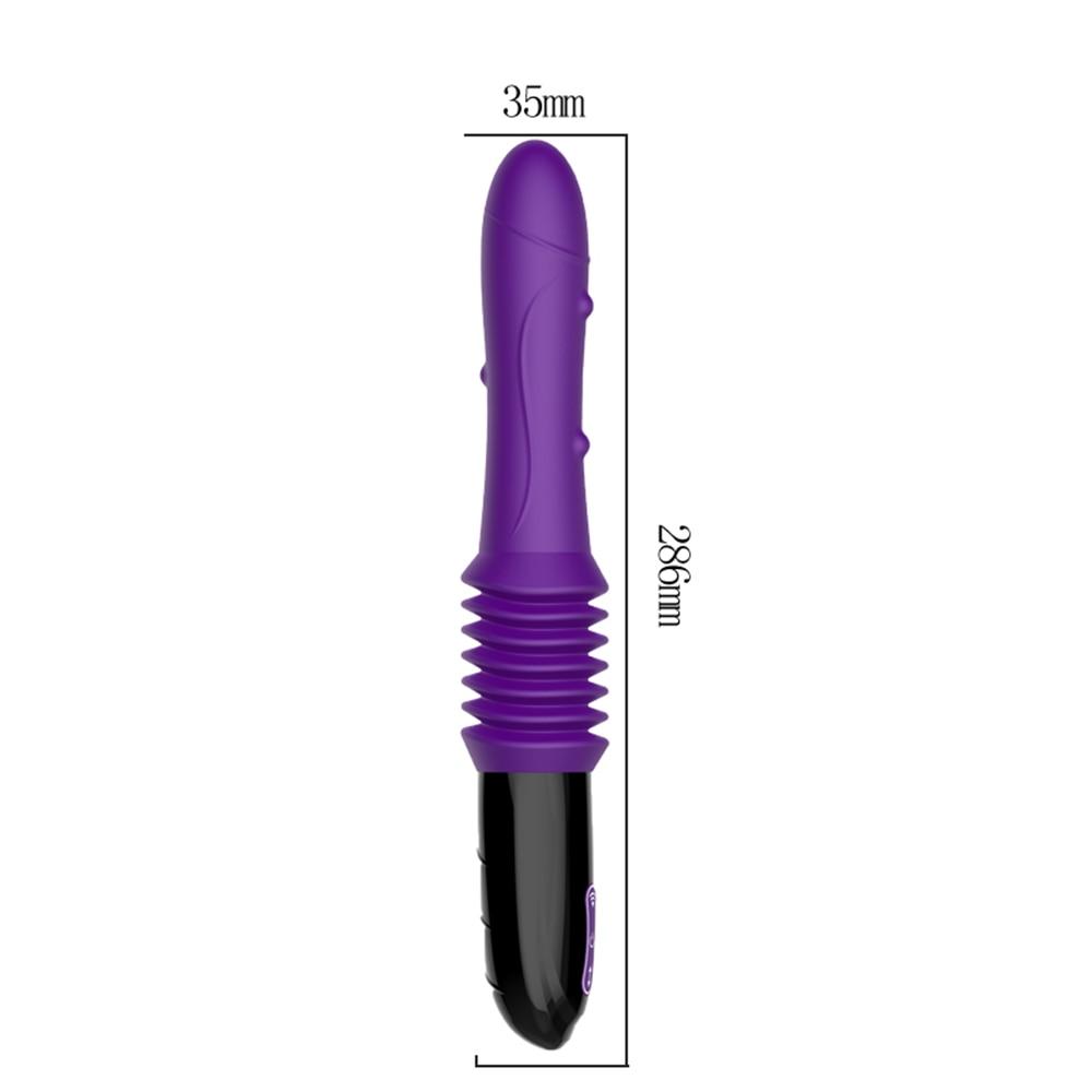 Telescopic Thrusting Dildo Vibrator Pumping Gun Bdsm Unisex