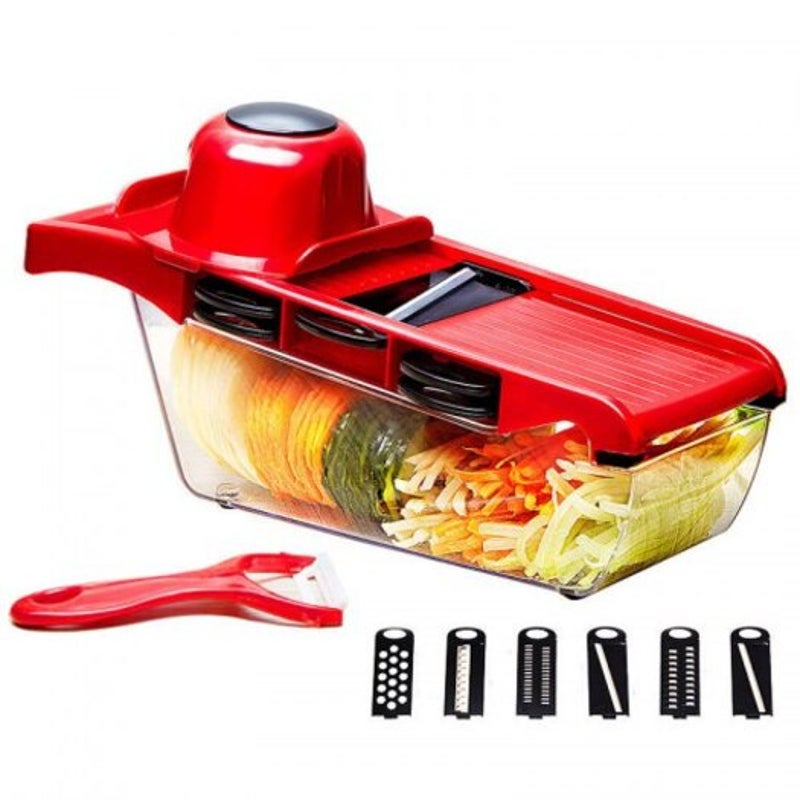 Vegetable Cutter Steel Blade Slicer Potato Peeler Carrot Cheese Kitchen Accessories Red