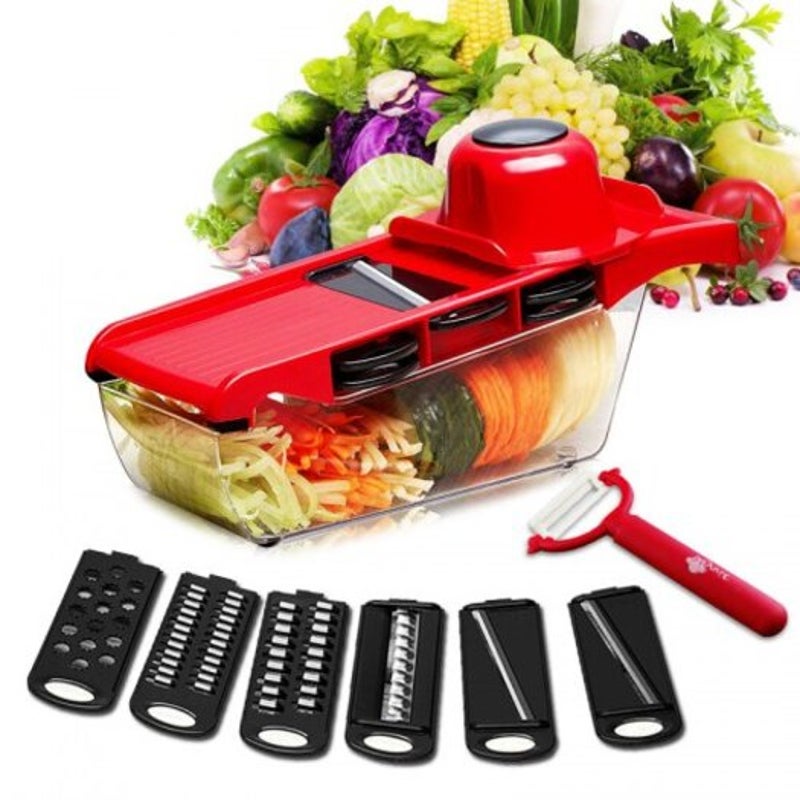 Vegetable Cutter Steel Blade Slicer Potato Peeler Carrot Cheese Kitchen Accessories Red