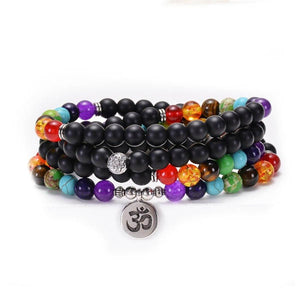 Veile Studios Volcanic Stone Chakra Bead Bracelet Necklace