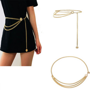 Multilayer Alloy Waist Chain Body For Women Belt Pendant Belly