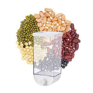 Food Containers Wall Mount Cereal Dispenser Dry Storage Box Kitchen Grain Organizer