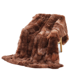 Warm Fluffy Faux Fur Plush Shaggy Throw Blanket