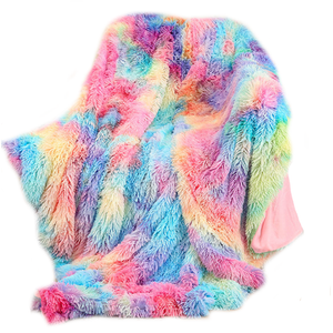 Warm Fluffy Faux Fur Plush Shaggy Throw Blanket