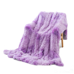 Warm Fluffy Faux Fur Plush Shaggy Throw Blanket