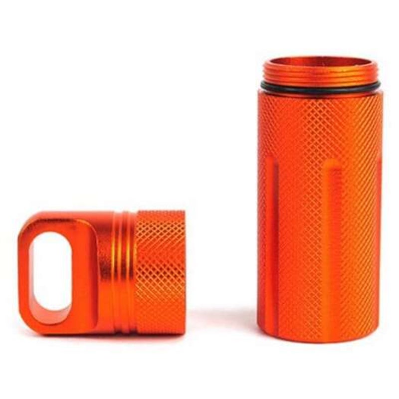 Waterproof Mini Sealed Storage Medicine Bottle Shocking Orange