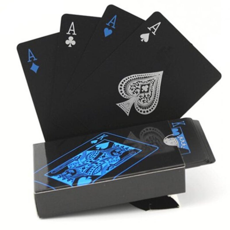 Waterproof Pure Black Plastic Poker