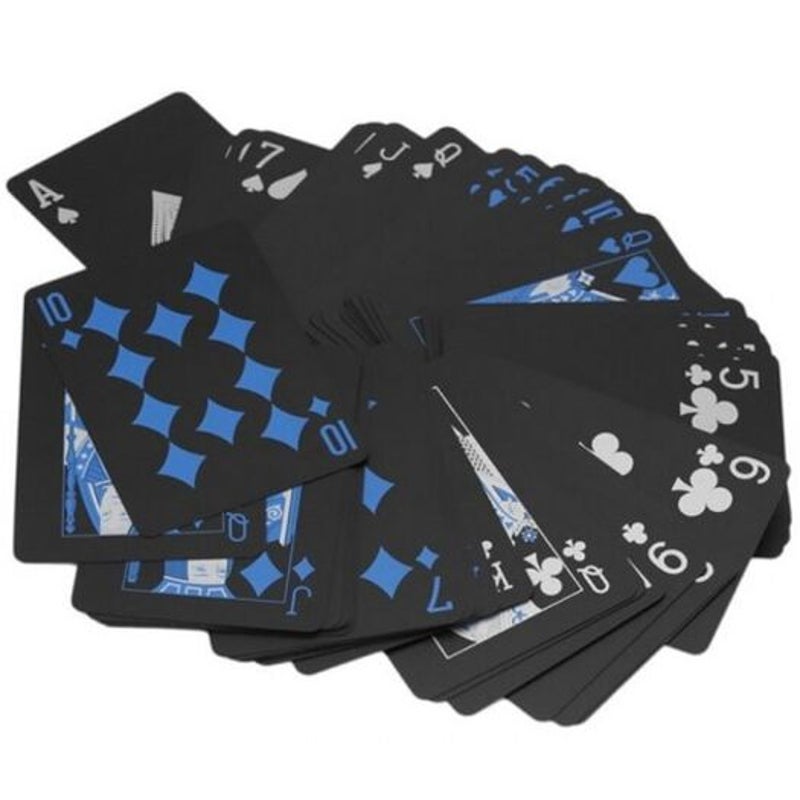 Waterproof Pure Black Plastic Poker