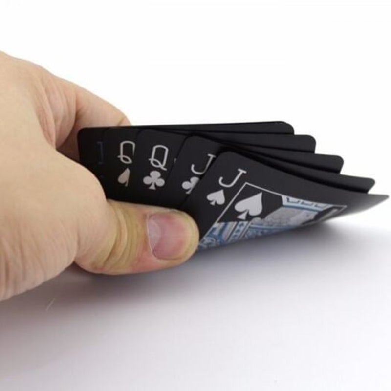 Waterproof Pure Black Plastic Poker