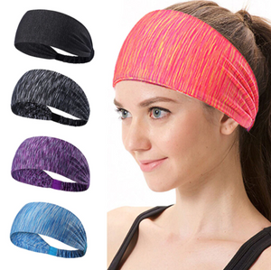 Women Sports Yoga Sweatband Elastic Running Headwrap Home Gym Fitness Exercise