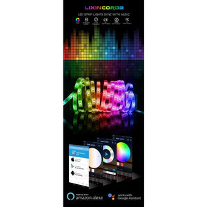 Strip Lights Wi Fi Smart 10M Waterproof Led 5050 Rgb 300 Leds Colour Changing 24 Keys Remote Control And 12V 6A Power Su