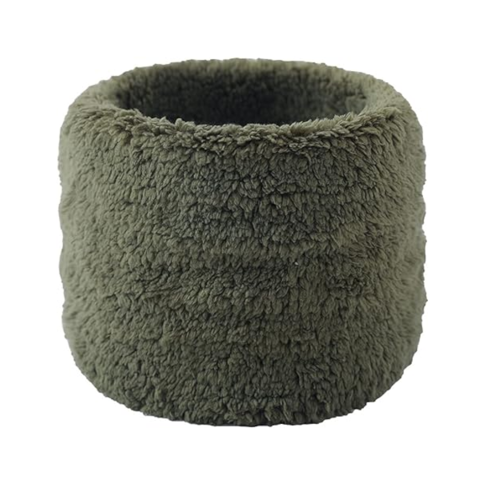 Winter Velvet Snood Thick Scarves Single Circle Plus Fleece Solid Colour Scarf