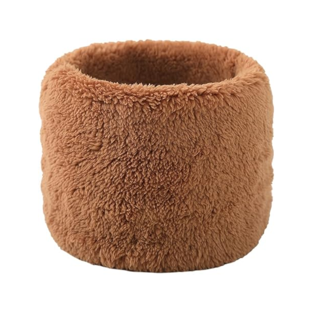 Winter Velvet Snood Thick Scarves Single Circle Plus Fleece Solid Colour Scarf