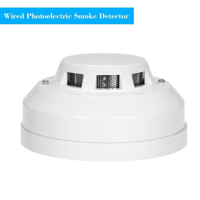 Wired Photoelectric Smoke Detector High Sensitive Alarm Sensor