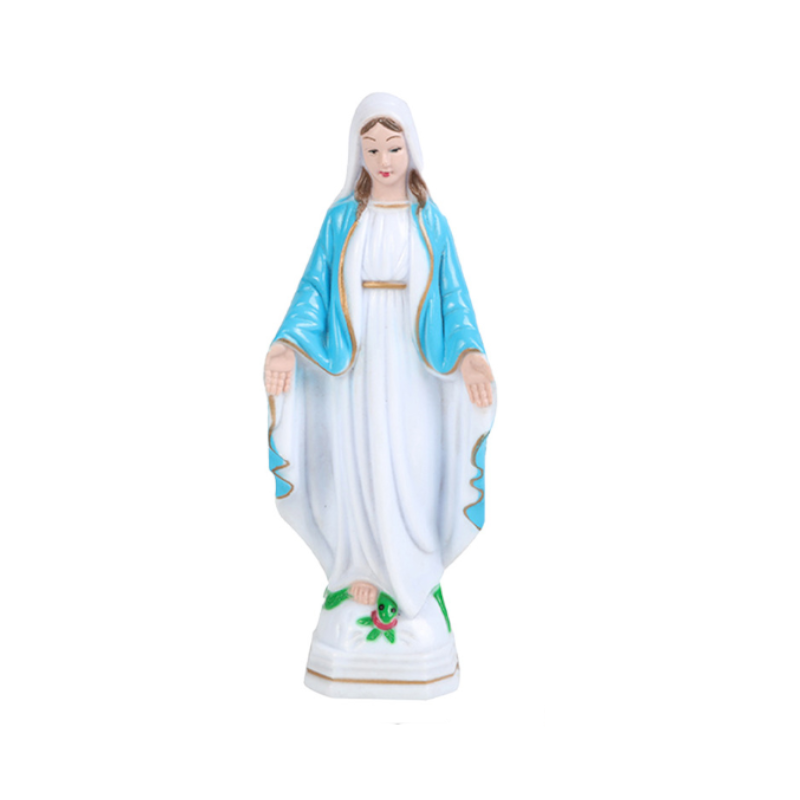 Woman Statue Classic Virgin Mary Our Lady Of Grace Figure Ornaments Luminous Art