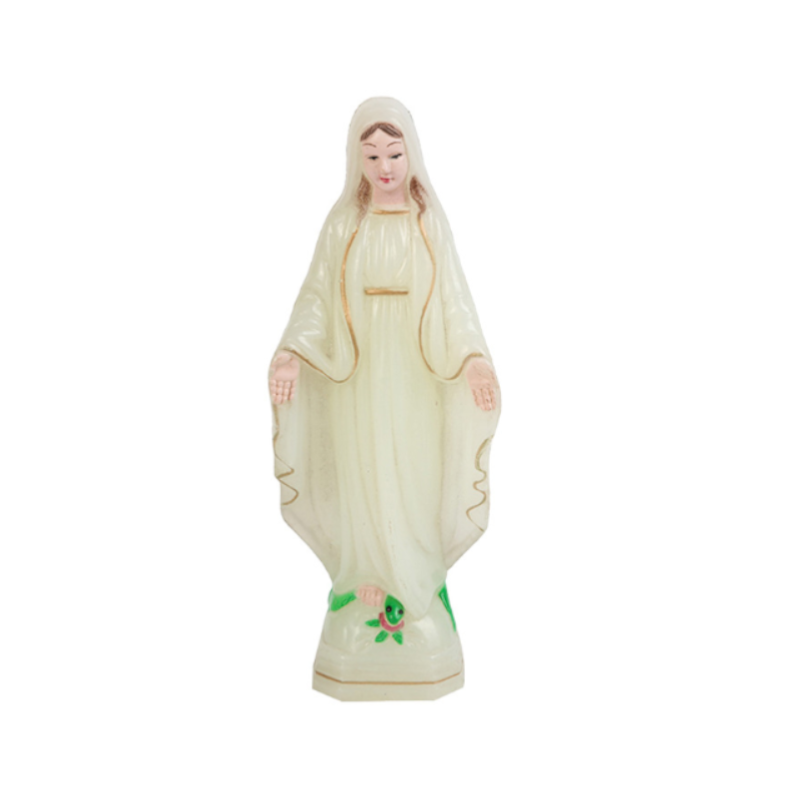 Woman Statue Classic Virgin Mary Our Lady Of Grace Figure Ornaments Luminous Art