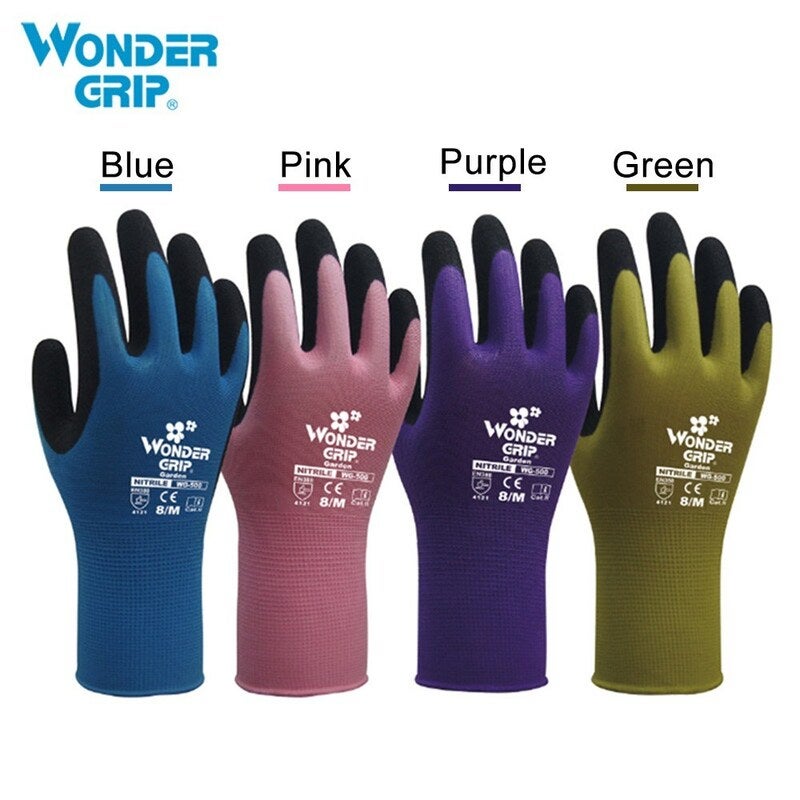 Wonder Grip Gardening Safety Glove Nylon With Nitrile Coated Work Abrasion Proof Universal Working Gloves 1