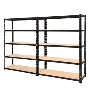 Giantz 2.4Mx1.8M Garage Shelving Warehouse Rack Pallet Racking Storage Steel Black