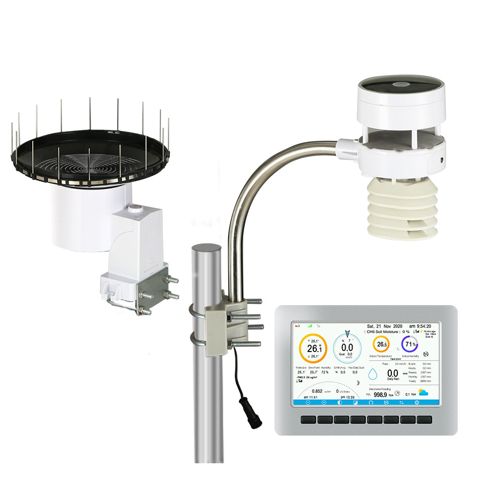 Devanti Weather Station Ultrasonic Anemometer Outdoor Wifi Rain Gauge Solar