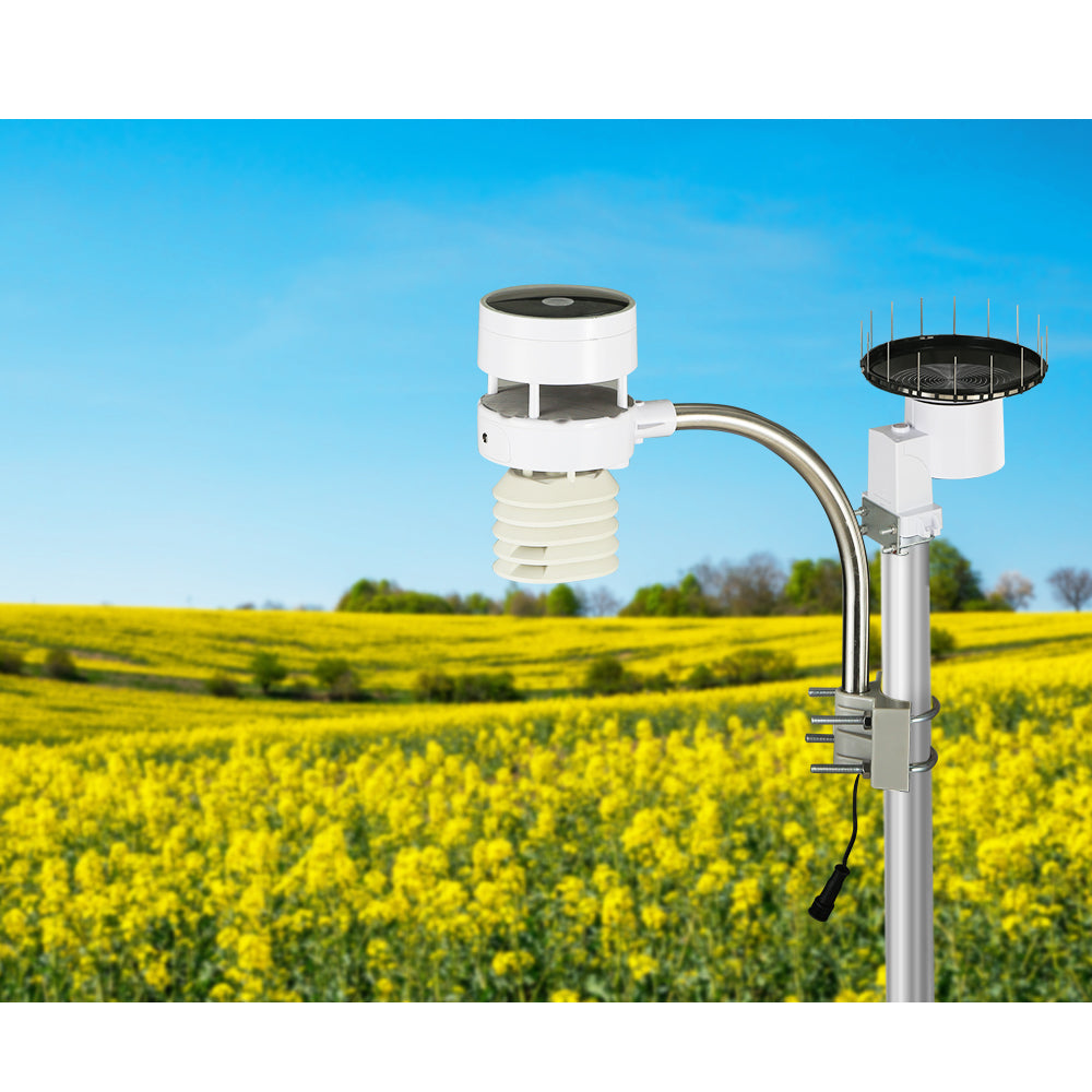 Devanti Weather Station Ultrasonic Anemometer Outdoor Wifi Rain Gauge Solar