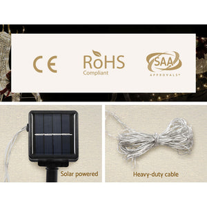 Jingle Jollys Christmas Motif Lights Led Rope Reindeer Waterproof Solar Powered