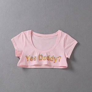 House Of Dasein Yes Daddy Micro Crop Top Kawaii Ddlg Clothing