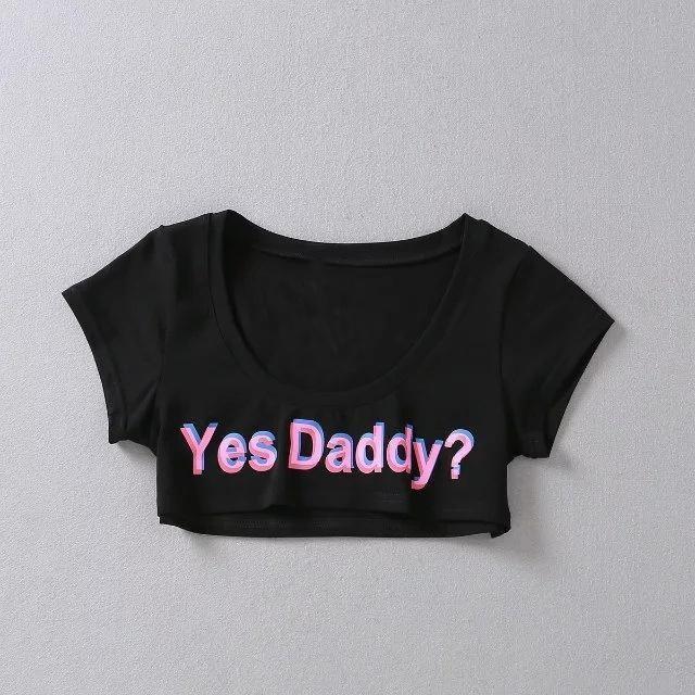 House Of Dasein Yes Daddy Micro Crop Top Kawaii Ddlg Clothing