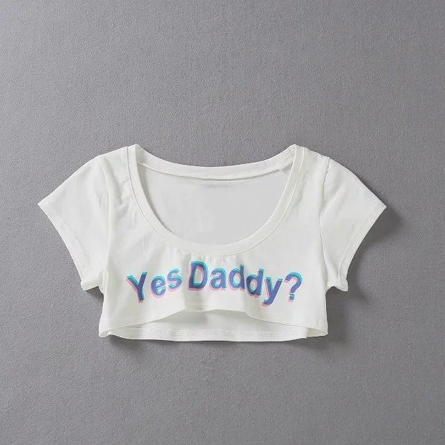 House Of Dasein Yes Daddy Micro Crop Top Kawaii Ddlg Clothing