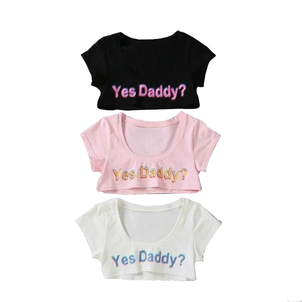 House Of Dasein Yes Daddy Micro Crop Top Kawaii Ddlg Clothing