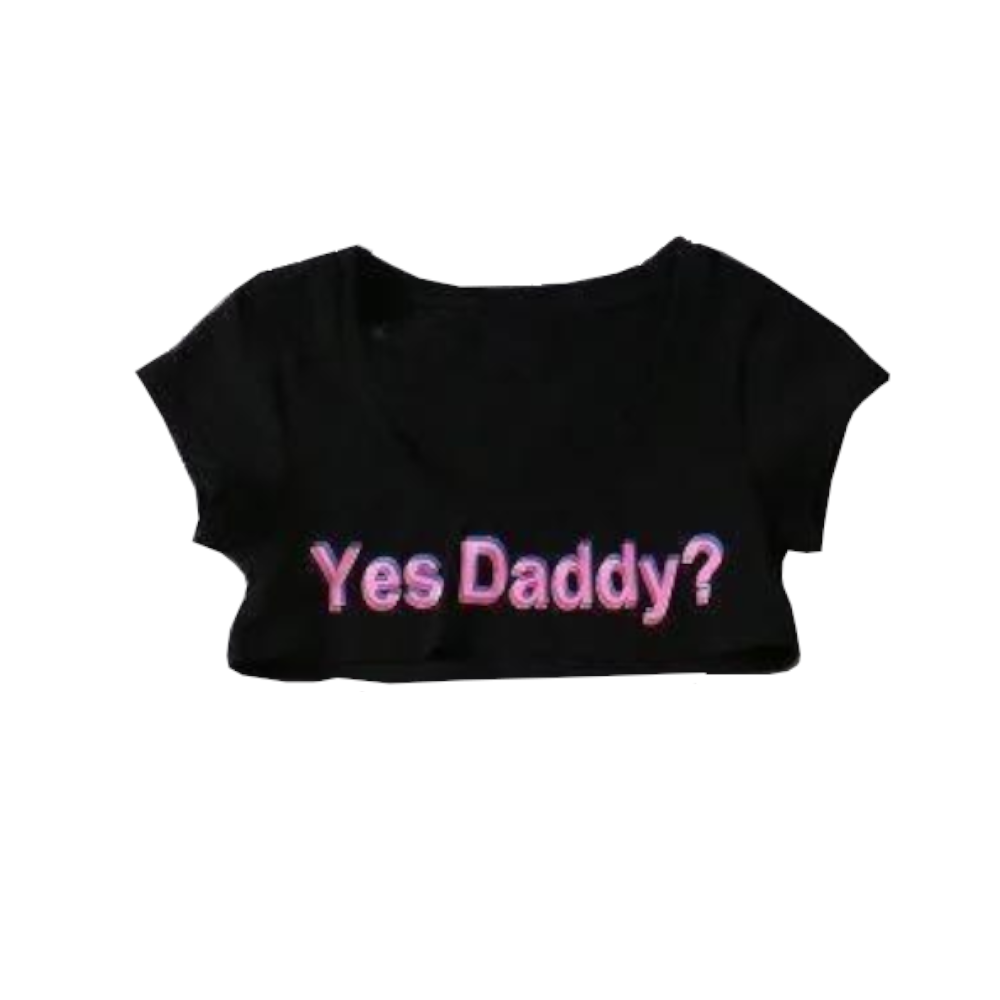 House Of Dasein Yes Daddy Micro Crop Top Kawaii Ddlg Clothing