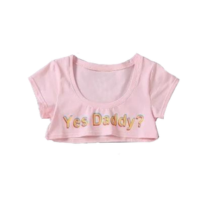 House Of Dasein Yes Daddy Micro Crop Top Kawaii Ddlg Clothing