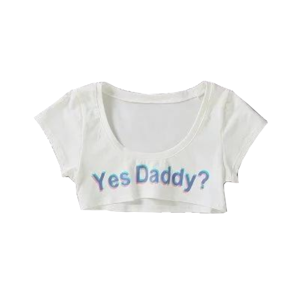 House Of Dasein Yes Daddy Micro Crop Top Kawaii Ddlg Clothing