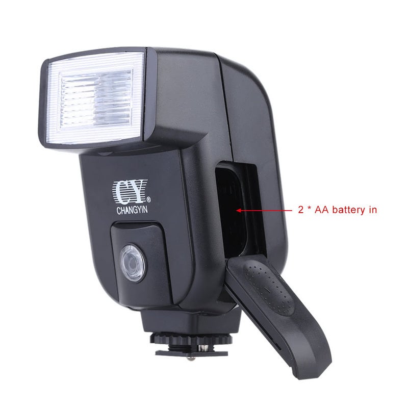 Mini Universal Flash Speedlite Hot Shoe Sync Port With Adjustable Pitch Angle