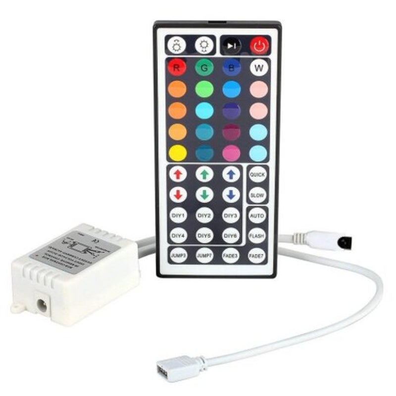 1 5 Metet Per Metre 60Pcs 5050 Rgb Led Strip Lights Kit With Ir 44Key Remote Controldc12v