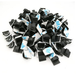 50 / 100 Pieces Of Adhesive Cable Clips Wire For Car Office And Home Black Pcs