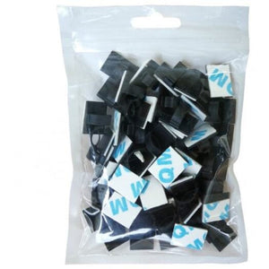 50 / 100 Pieces Of Adhesive Cable Clips Wire For Car Office And Home Black Pcs