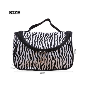 Zebra Print Waterproof Nylon Jewelry Digital Makeup Organizer Storage Bag