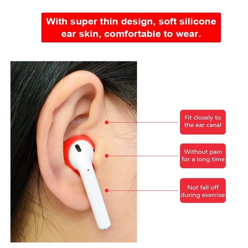 Soft Ultra Thin Earphone Tips Anti Slip Earbud Silicone Earphone Case Cover Compatible With Apple Airpods Earpods-5