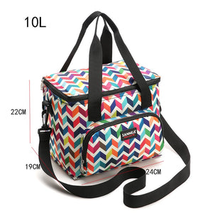 10L Thermal Food Picnic Lunch Bags Cooler Lunch Box Portable Multifunction Lunch Bag Ver 6