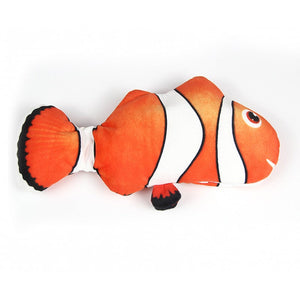 Moving Cat Kicker Fish Toy Realistic Flopping Fish Wiggle Fish Catnip Toys Plush Interactive Cat Toys Motion Kitten Toy-