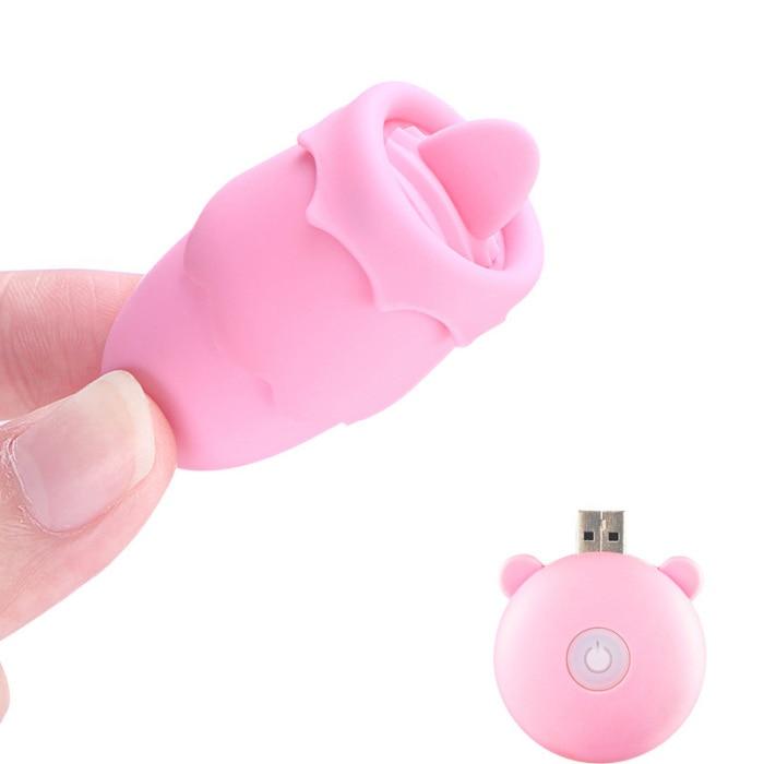 Usb Licking Tongue Egg Bullet Vibrator Clitoral Female Nipple Oral Sex Toy