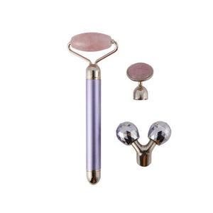 3 In 1 Electric Facial Roller Beauty Instrument Multi-Function Massager Facial Massager-Purple